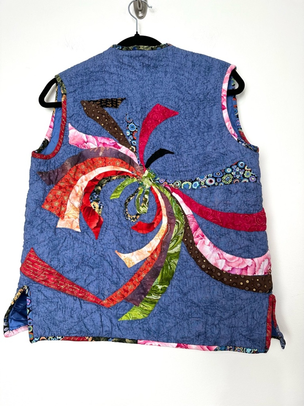 Boho Quilted Vest Handmade Cottagecore Grannycore Prairiecore Hobbit Goblincore